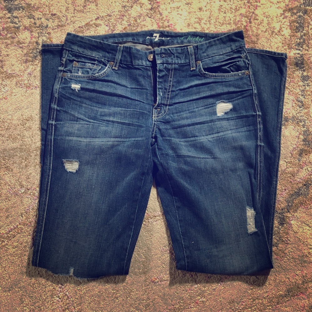 7 for all mankind jeans-31W-Boot Cut-Dark wash.